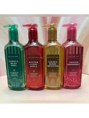 Bath and Body Works Hand Soap Holiday Collection Set of Four New